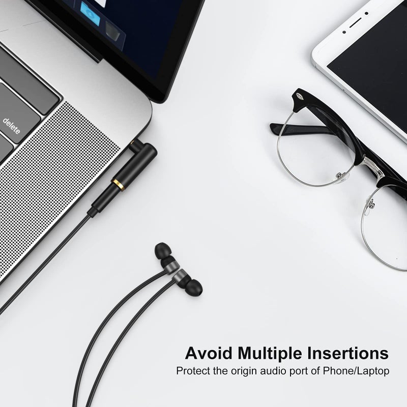 CableCreation Angle 3.5mm Audio Adapter, 1/8 TRRS Stereo Headphone Connector Male to Female Compatible with Headset, Tablets, MP3 Players,Game Controller,Speakers,Black - Image 5